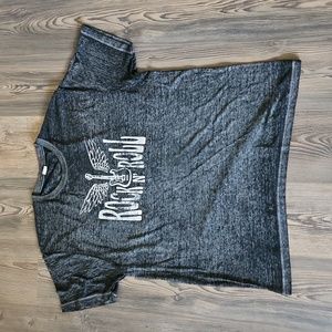 Heather Black, Light Weight, Rock N' Roll Tee.